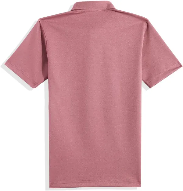 Pink_Cotton_Blend_Solid_Polo_Neck_T-Shirt_For_Boys