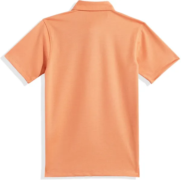 Orange_Cotton_Blend_Solid_Polo_Neck_T-Shirt_For_Boys