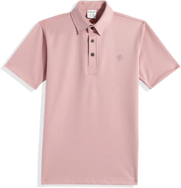 Orange_Cotton_Blend_Solid_Polo_Neck_T-Shirt_For_Boys