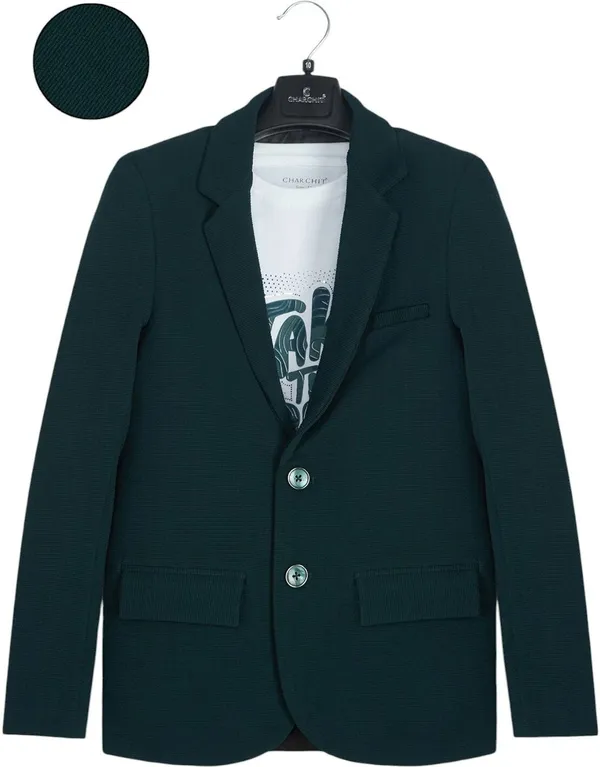 Dark_Green_Cotton_Blend_Solid_Full_Sleeve_Single_Breasted_Blazer_For_Boys