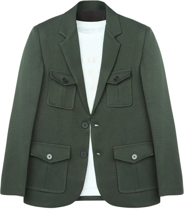 Dark_Green_Cotton_Blend_Solid_Full_Sleeve_Single_Breasted_Blazer_For_Boys