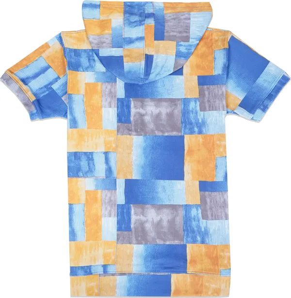 Blue_Cotton_Blend_Self_Design_Hooded_Neck_T-Shirt_For_Boys