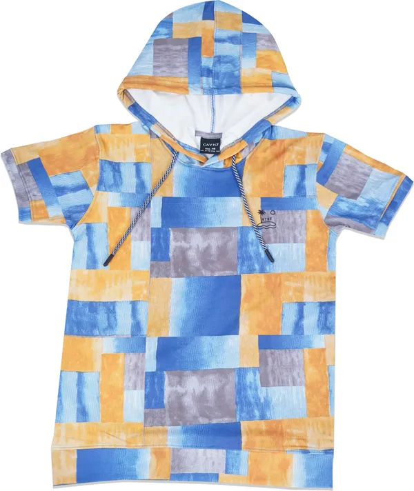 Blue_Cotton_Blend_Self_Design_Hooded_Neck_T-Shirt_For_Boys
