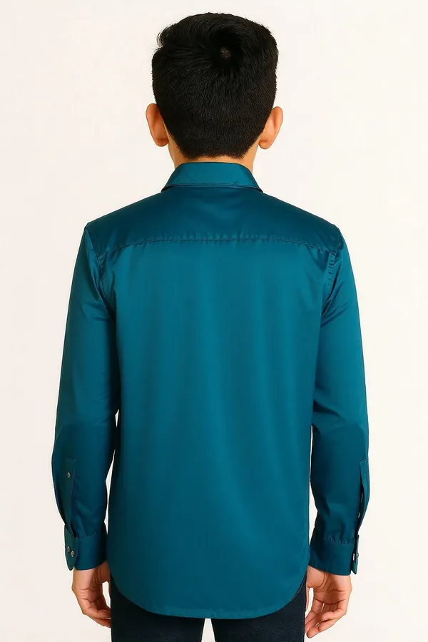 Blue_Cotton_Blend_Printed_Casual_Shirt_For_Boys