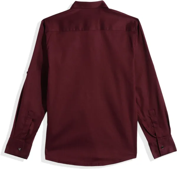 Maroon_Cotton_Blend_Printed_Full_Sleeve_Shirt_For_Boys