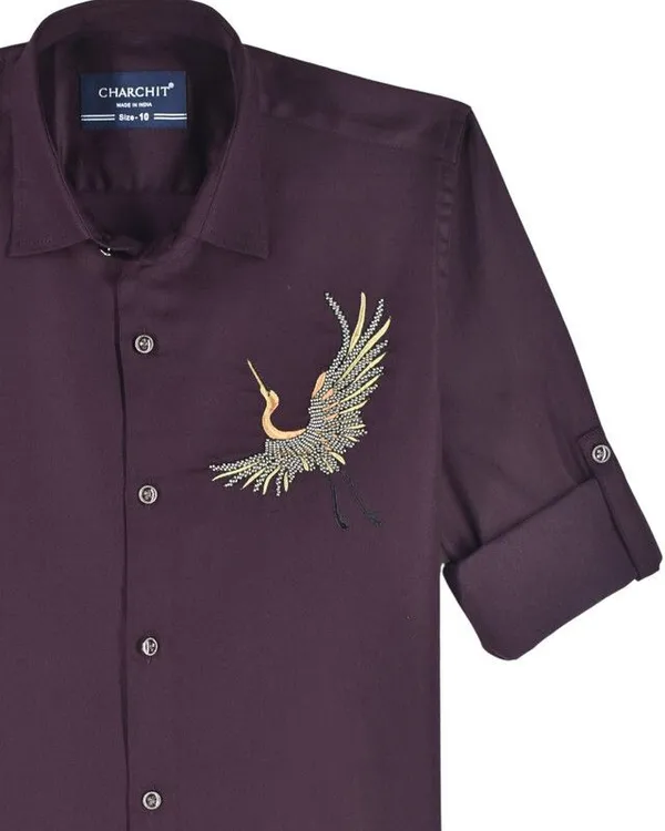 Violet_Pure_Cotton_Embellished_Full_Sleeve_Shirt_For_Boys