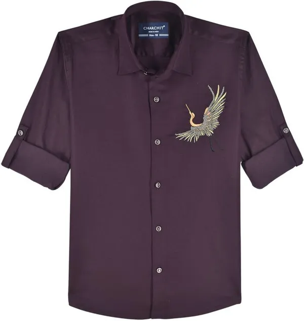 Violet_Pure_Cotton_Embellished_Full_Sleeve_Shirt_For_Boys