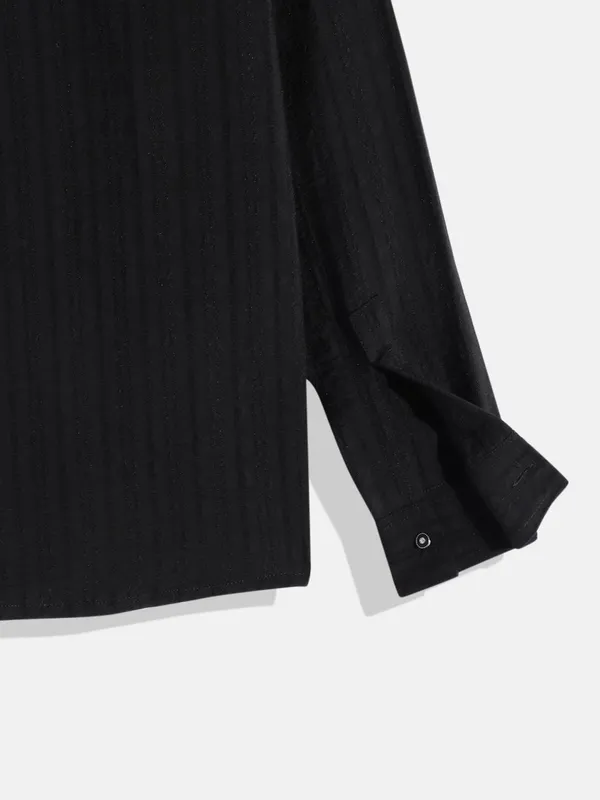 Black_Pure_Cotton_Solid_Full_Sleeve_Shirt_For_Boys