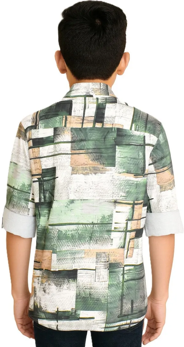 Dark_Green_Pure_Cotton_Printed_Full_Sleeve_Shirt_For_Boys