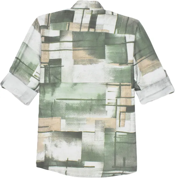 Dark_Green_Pure_Cotton_Printed_Full_Sleeve_Shirt_For_Boys