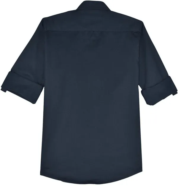 Navy_Pure_Cotton_Solid_Full_Sleeve_Shirt_For_Boys