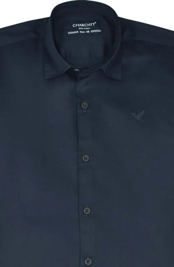 Navy_Pure_Cotton_Solid_Full_Sleeve_Shirt_For_Boys