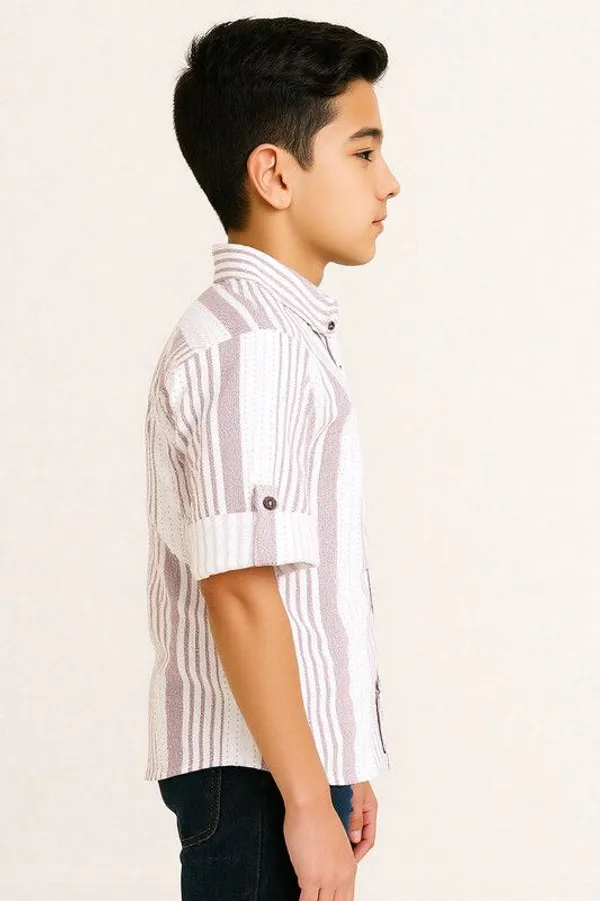 Magenta_Cotton_Blend_Striped_Full_Sleeve_Shirt_For_Boys