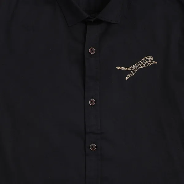 Black_Cotton_Blend_Solid_Casual_Shirt_For_Boys
