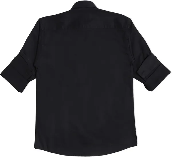 Black_Cotton_Blend_Solid_Casual_Shirt_For_Boys