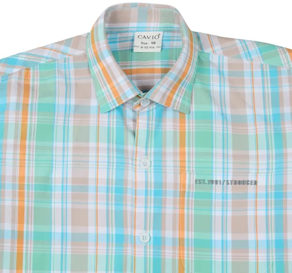 Orange_Pure_Cotton_Checkered_Full_Sleeve_Shirt_For_Boys