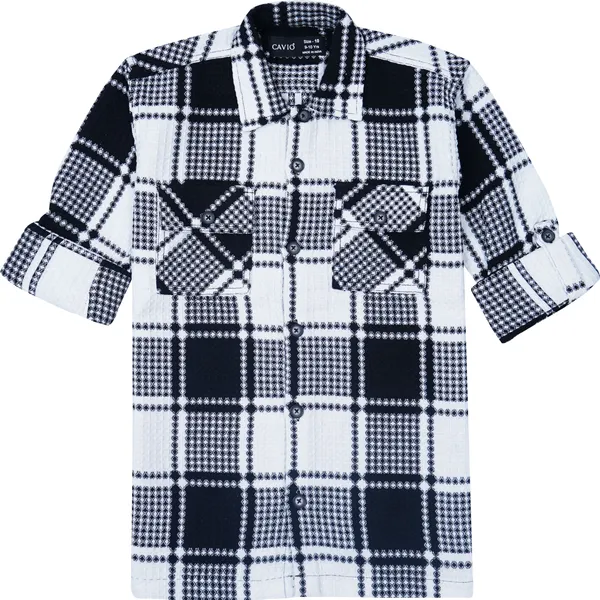 Black_Pure_Cotton_Checkered_Full_Sleeve_Shirt_For_Boys