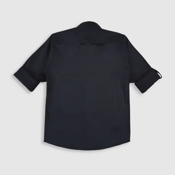 Navy_Pure_Cotton_Solid_Full_Sleeve_Shirt_For_Boys