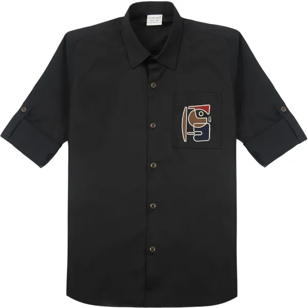 Black_Pure_Cotton_Printed_Full_Sleeve_Shirt_For_Boys