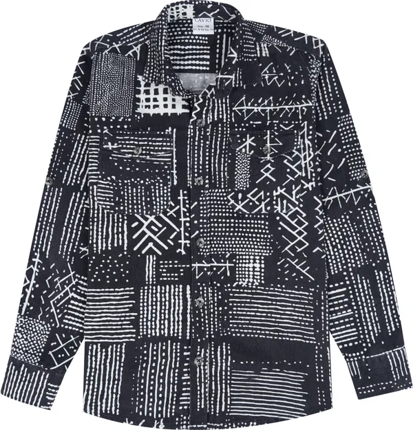 Black_Pure_Cotton_Printed_Casual_Full_Sleeve_Shirt_For_Boys