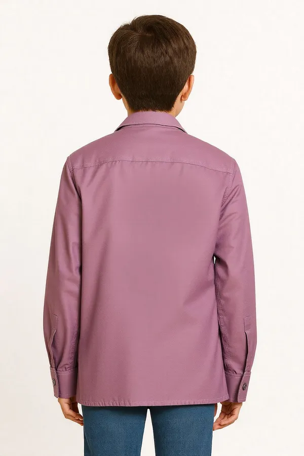 Magenta_Pure_Cotton_Solid_Full_Sleeve_Shirt_For_Boys