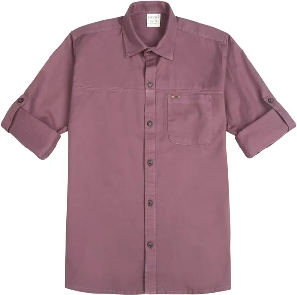 Magenta_Pure_Cotton_Solid_Full_Sleeve_Shirt_For_Boys