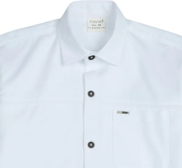 White_Pure_Cotton_Solid_Full_Sleeve_Shirt_For_Boys