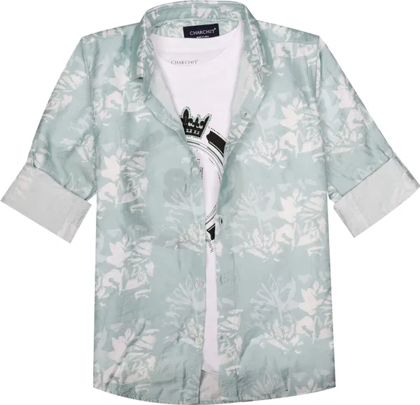 Seagreen_Cotton_Blend_Printed_Full_Sleeve_Shirt_For_Boys