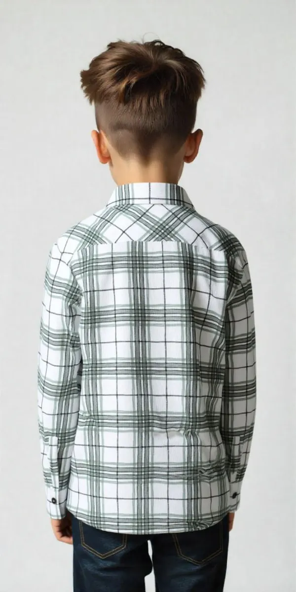 Green_Pure_Cotton_Checkered_Full_Sleeve_Shirt_For_Boys