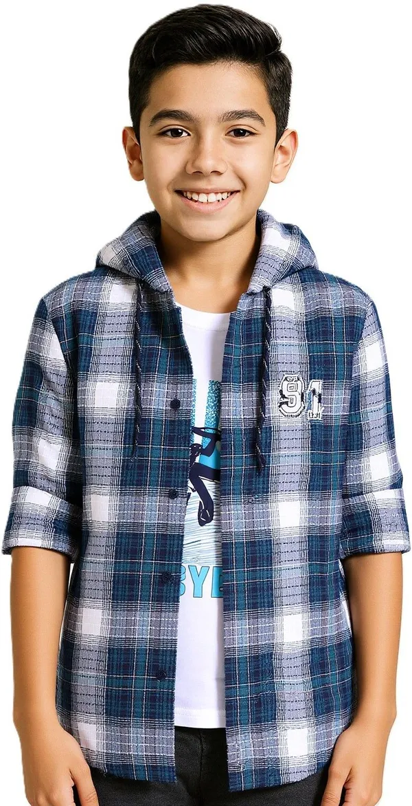 Green_Pure_Cotton_Checkered_Full_Sleeve_Shirt_For_Boys