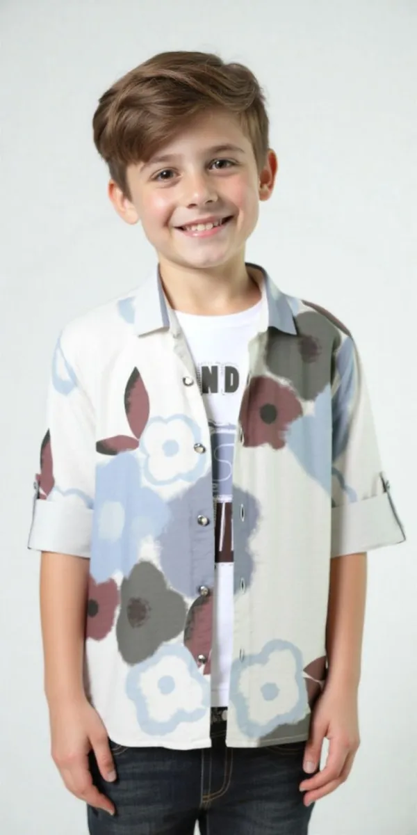 White_Pure_Cotton_Floral_Print_Casual_Full_Sleeve_Shirt_For_Boys