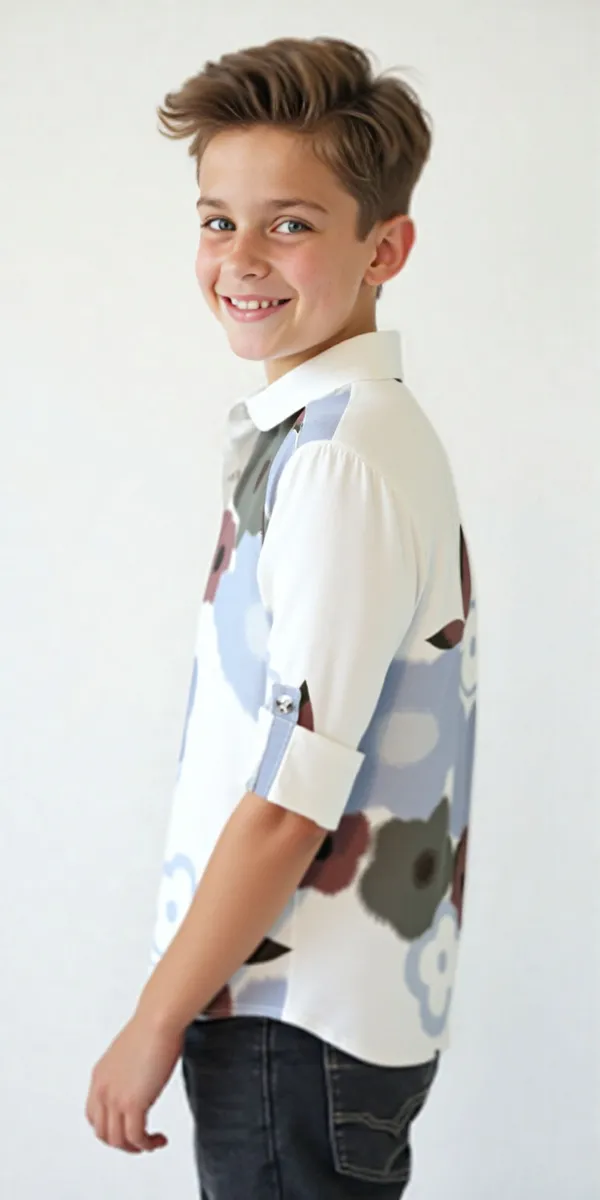 White_Pure_Cotton_Floral_Print_Casual_Full_Sleeve_Shirt_For_Boys
