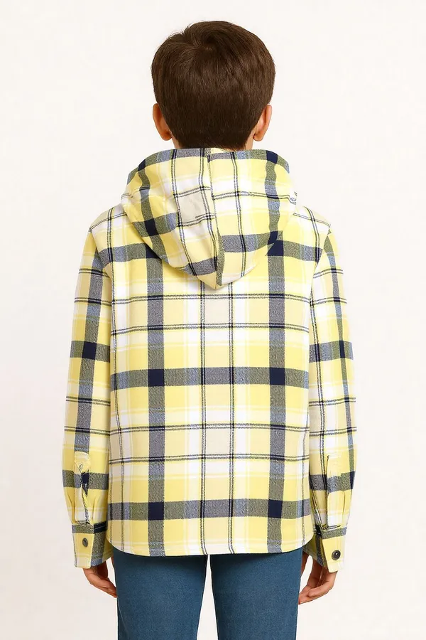 Yellow_Pure_Cotton_Checkered_Full_Sleeve_Shirt_For_Boys