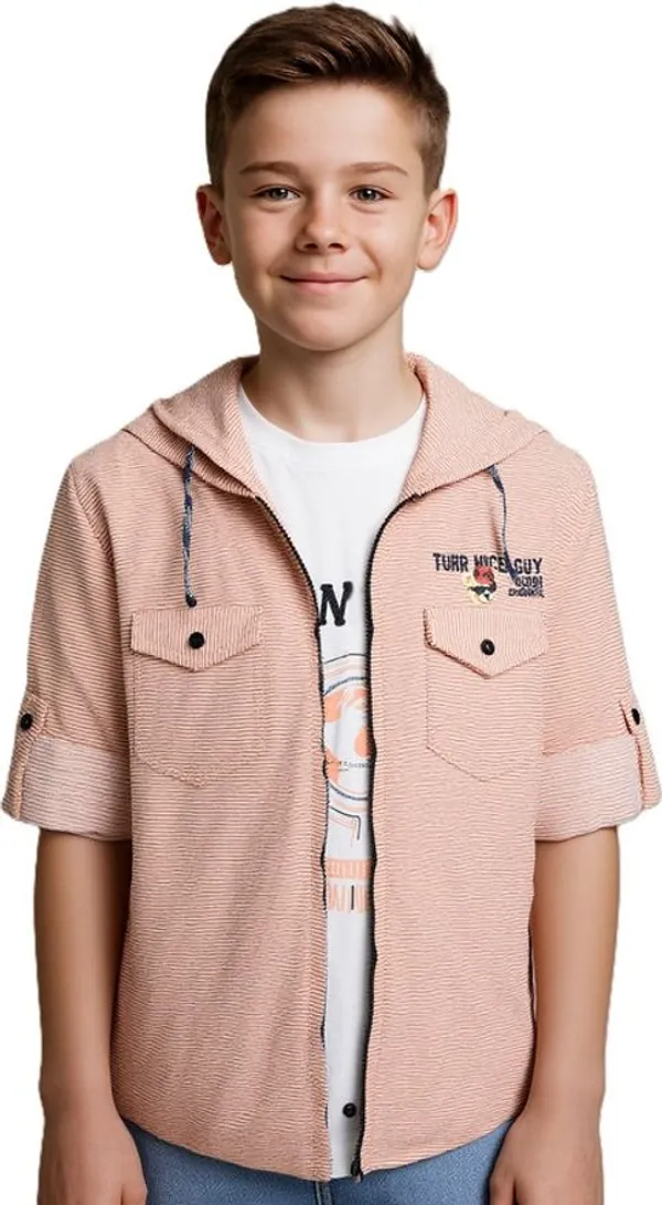 Orange_Pure_Cotton_Striped_Full_Sleeve_Shirt_For_Boys