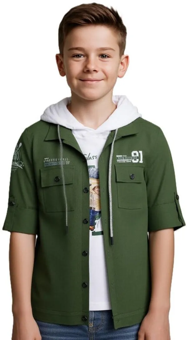 Olive_Green_Pure_Cotton_Graphic_Print_Full_Sleeve_Shirt_For_Boys
