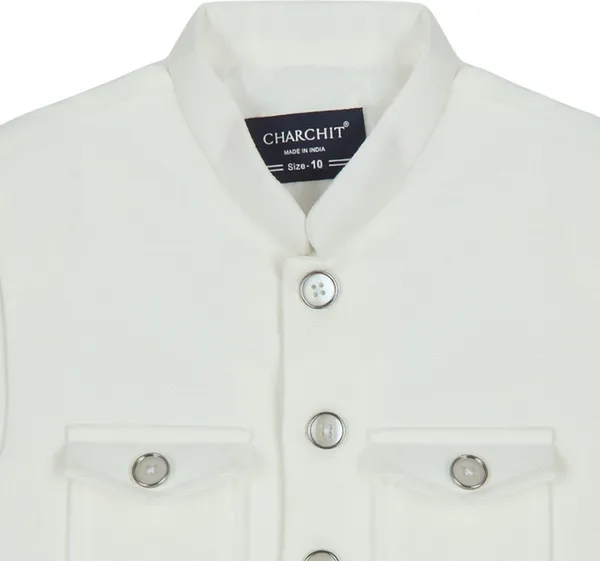 White_Cotton_Blend_Solid_Sleeveless_Nehru_Jacket_For_Boys