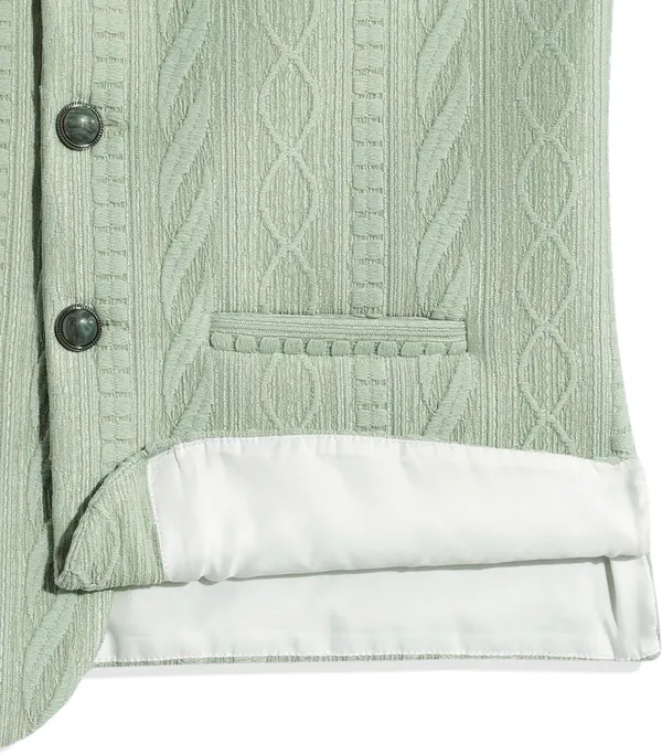 Light_Green_Pure_Cotton_Self_Design_Sleeveless_Nehru_Jacket_For_Boys
