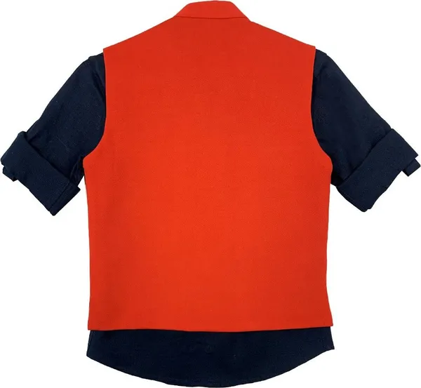 Red_Polycotton_Printed_Half_Sleeve_Nehru_Jacket_For_Boys