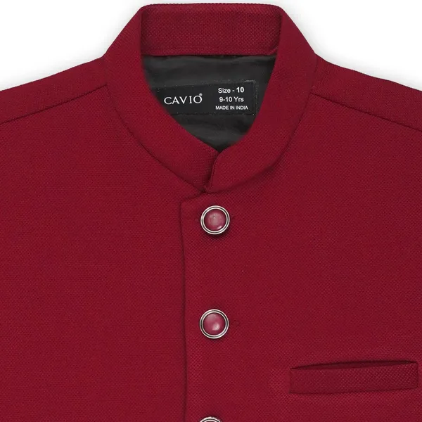 Maroon_Cotton_Blend_Solid_Sleeveless_Nehru_Jacket_For_Boys