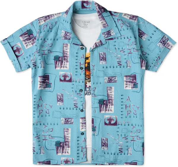 Multicolor_Cotton_Blend_Printed_Half_Sleeve_Shirt_For_Boys
