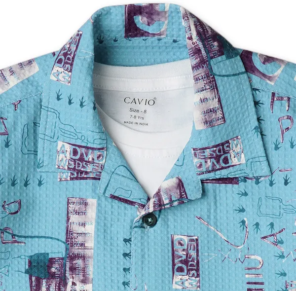 Multicolor_Cotton_Blend_Printed_Half_Sleeve_Shirt_For_Boys
