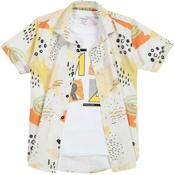Lemon_Pure_Cotton_Printed_Half_Sleeve_Shirt_For_Boys