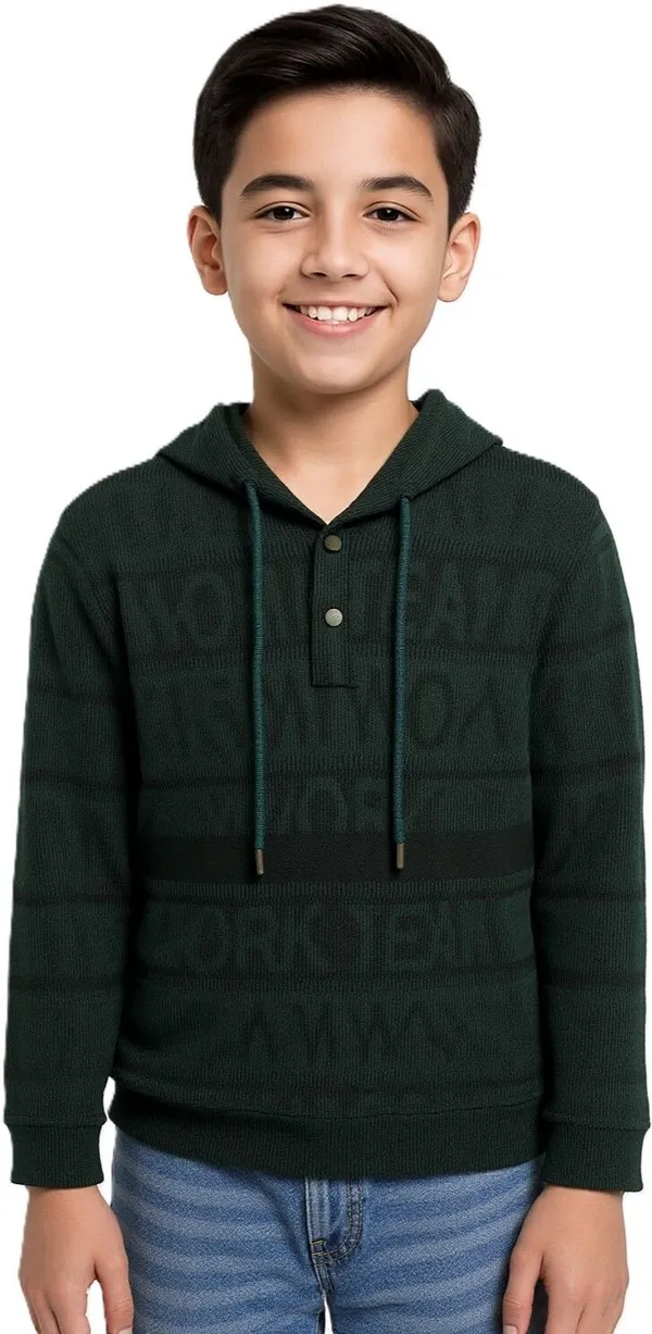 Green_Cotton_Blend_Printed_Hooded_Neck_T-Shirt_For_Boys
