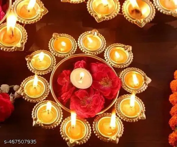 Pack_of_4_Gold_Decorative_Urli_Bowl_Home_Decoration_Items_Decorative_Items_For_Home_Living_Room_And_Pooja_Room_Decoration_Items_Diya_Shape_Decor_Piece_Diwali_House_Warming_Gift_Marriage_Ceremony__(12_X_2_X_35_Inch)