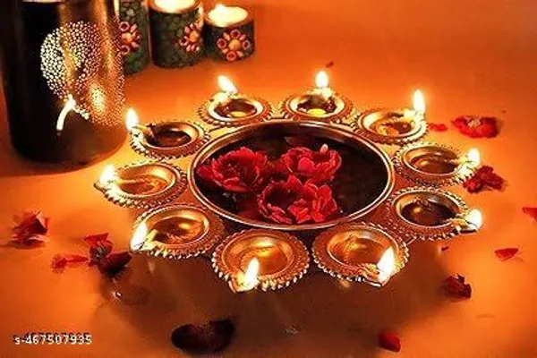 Pack_of_4_Gold_Decorative_Urli_Bowl_Home_Decoration_Items_Decorative_Items_For_Home_Living_Room_And_Pooja_Room_Decoration_Items_Diya_Shape_Decor_Piece_Diwali_House_Warming_Gift_Marriage_Ceremony__(12_X_2_X_35_Inch)