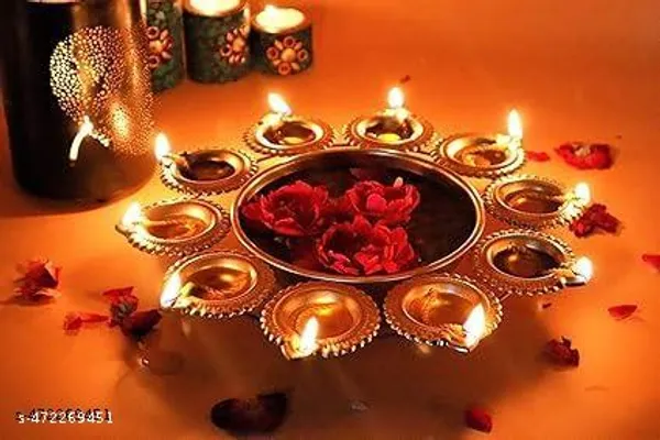 Gold_Diwali_Diya_Candle_Holder_Set,_Decorative,_Metallic_(10x10_Inch)