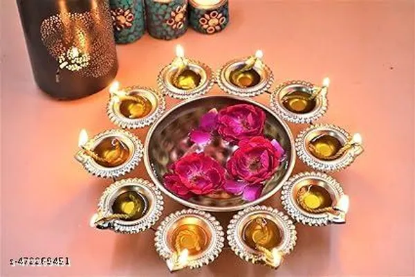 Gold_Diwali_Diya_Candle_Holder_Set,_Decorative,_Metallic_(10x10_Inch)