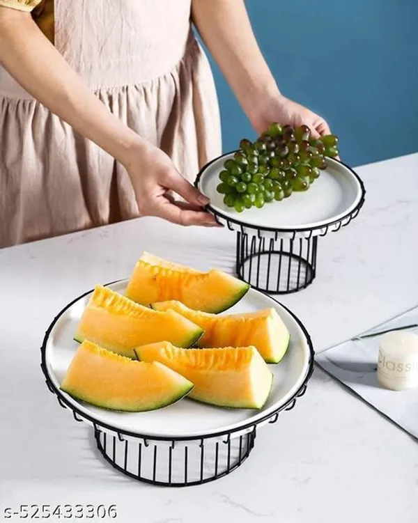 Black_Cake_Stand_Dessert_Display_Tray_Cake_Holders_Tableware_Steak_Plate_Restaurant_Decoration_Dessert_Rack,_Ceramic_Pastry_Plate_With_Glass_Base_For_Cake,_Pastry,_Fruit_(12_X_2_X_35_Inch)