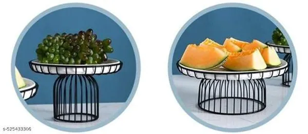 Black_Cake_Stand_Dessert_Display_Tray_Cake_Holders_Tableware_Steak_Plate_Restaurant_Decoration_Dessert_Rack,_Ceramic_Pastry_Plate_With_Glass_Base_For_Cake,_Pastry,_Fruit_(12_X_2_X_35_Inch)
