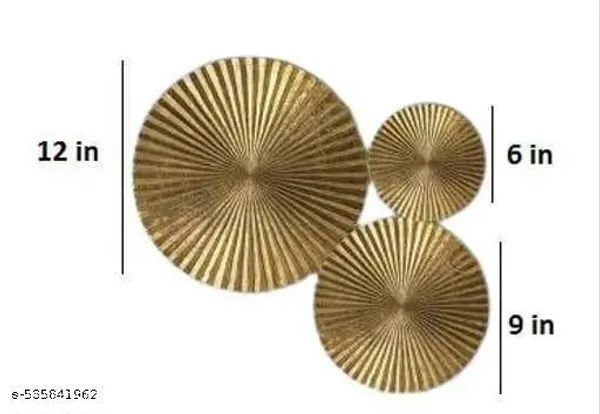 Set_Of_6_Gold_Luxury_Gold_Circular_Wall_Art_-For_Modern_Interiors/_Golden_Disc_Metal_Wall_Art_(12_X_6x9_Inch)